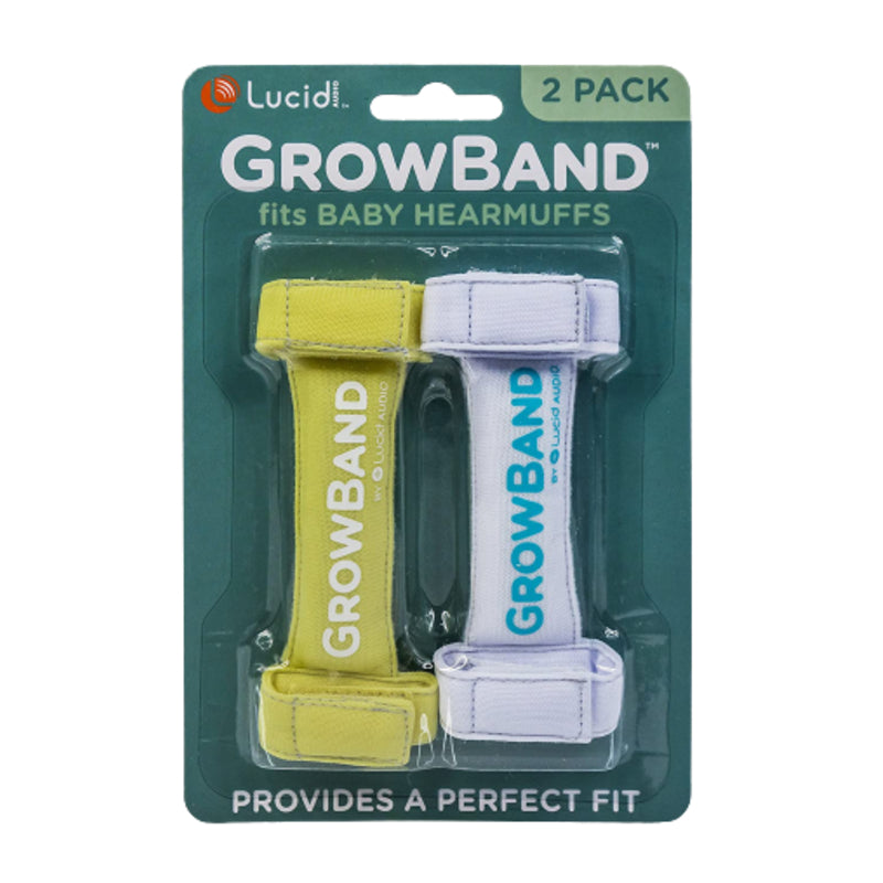 Lucid Audio LA-GROWBND-2PK-BAW HearMuffs GrowBand - 2 Pack (Banana/White)