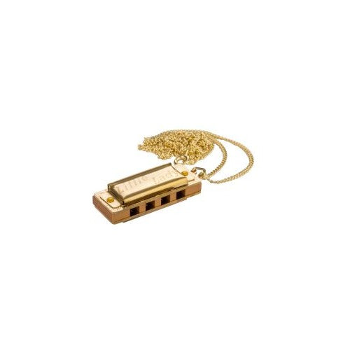 Hohner 110-C Gold Little Lady Harmonica with Chain Necklace