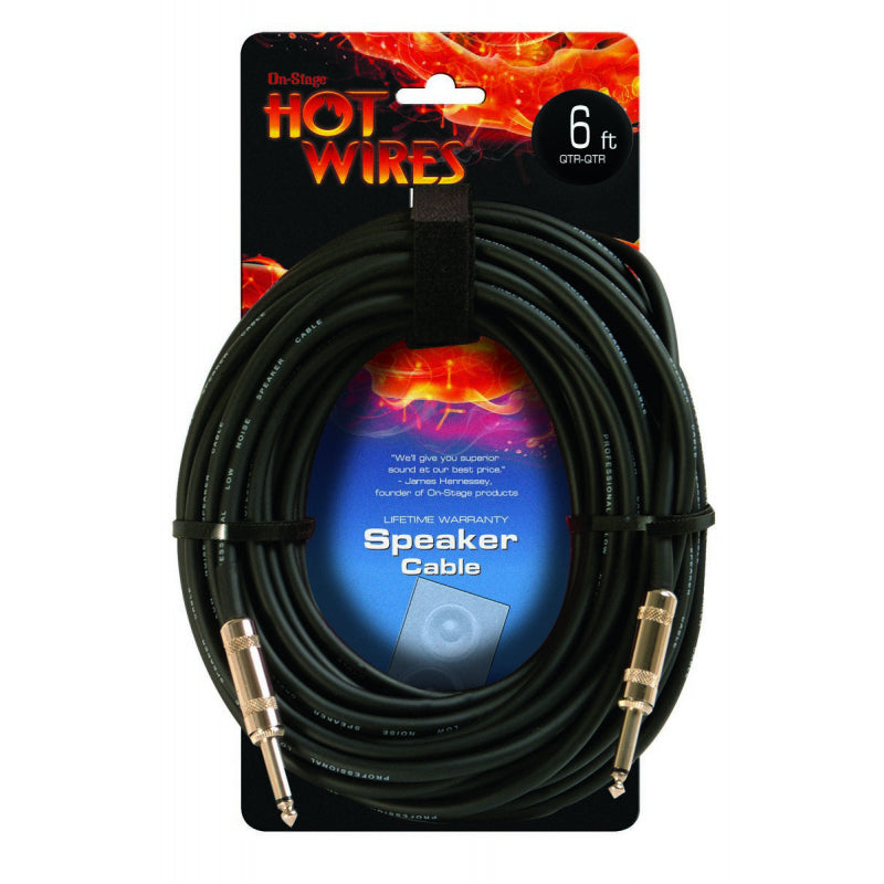 On-Stage SP14-6 1/4" to 1/4" Speaker Cable 6'