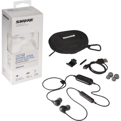 Shure Se112-K-Bt1 Sound Isolating Earphones With Bluetooth Communication Cable Black - Red One Music