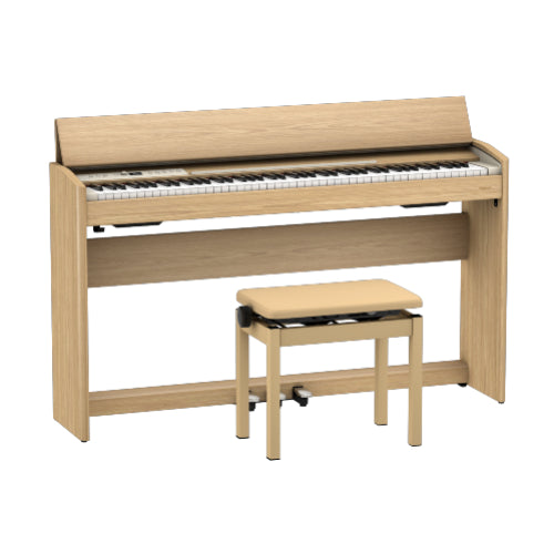 Roland F701 Digital Piano w/ Stand and Bench - Light Oak