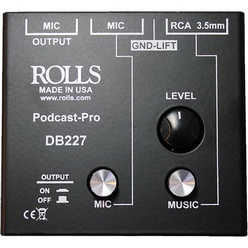 Rolls DB227 Podcast Pro Microphone/Mixeur Passif Source 