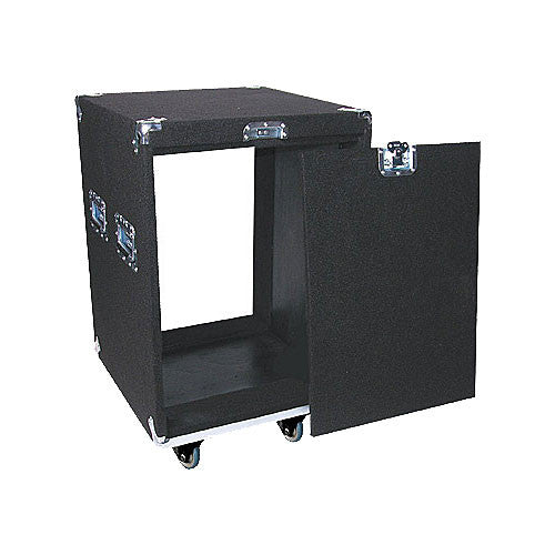 Odyssey CRP14W Carpeted Rack Case with Wheels - Black