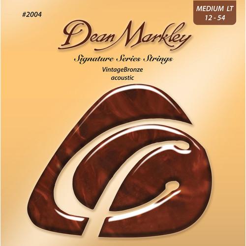 Dean Markley dm2004 Medium Light Vintage bronze Acoustic Signature Series Guitar Strings 12-54 - Red One Music