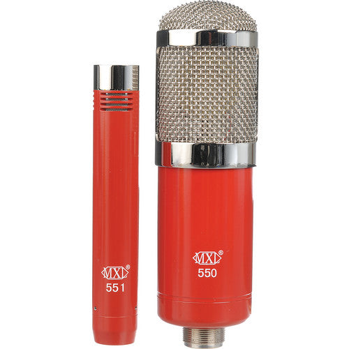 MXL 550/551R Recording Ensemble Microphone Kit Red