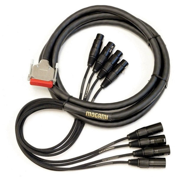 Mogami Gold AES/EBU DB25 to 4 XLR Male & 4 XLR Female Digital Audio Cable for Apogee, Sony, Yamaha & Mackie (10')