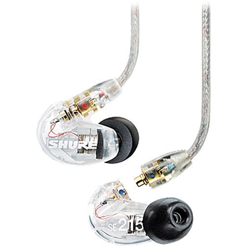Shure Se215-Cl Sound-Isolating In-Ear Stereo Earphones Clear - Red One Music