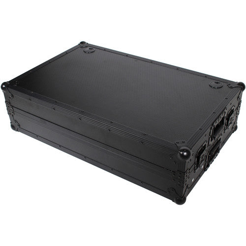 ProX XS-ZTABLEBLJR DJ Z-Table Junior Compact Workstation Flight Case w/ Table & Wheels - Black on Black