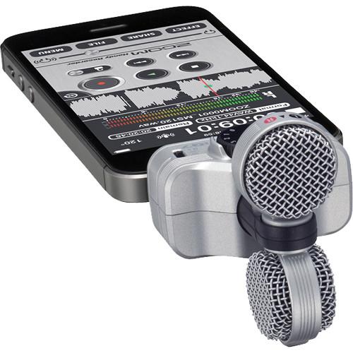 Zoom Iq7 Mid-Side Stereo Microphone Zoomiq7 Mid-Side Stereo Microphone For Ios Devices With Lightning Connector - Red One Music