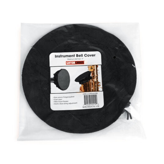 Gator GBELLCVR1011BK Black Bell Cover w/ Merv 13 Filter, 10-11 Inches