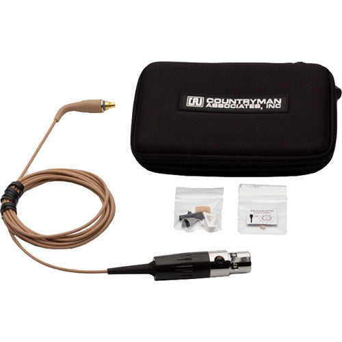 Countryman H6OW6LSR Casque omnidirectionnel avec câble amovible et connecteur de verrouillage 3,5 mm pour Sennheiser sans fil – (Beige)