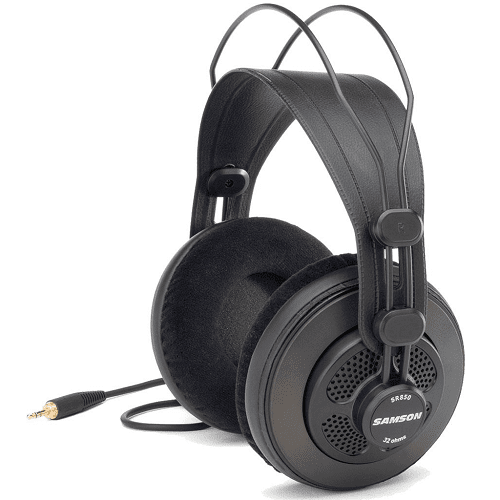 Samson Sr850C Semi-Open Studio Headphones - Red One Music