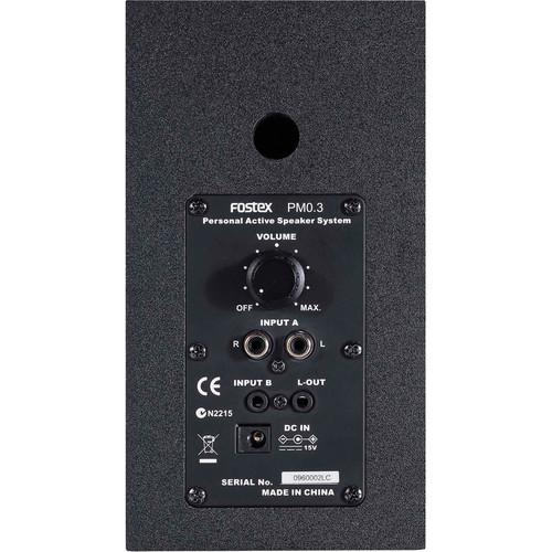 Fostex PM03 2-Way Powered Monitor Speaker System (Black) - Red One Music