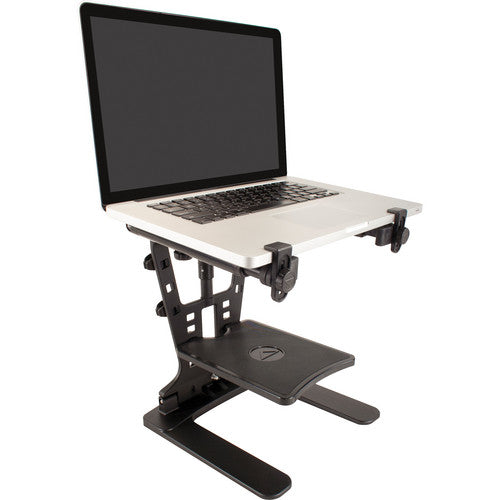 Ultimate Support LPT-1000QR HyperStation QR 5/8" Thread-Mountable Laptop / DJ Stand with QuickRelease Center Post (Black)