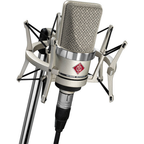 Neumann TLM 102 Studio Set Large Diaphragm Studio Condenser Microphone Nickel - Red One Music