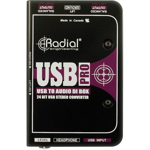 Radial Usb-Pro Stereo Usb Laptop Di - Red One Music