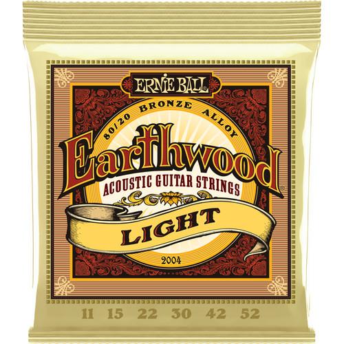 Ernie Ball Earthwd 8020 Lght 2004Eb Earthwood Light Acoustic Guitar Strings 8020 Bronze - Red One Music