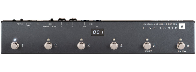 Blackstar LIVE LOGIC MIDI CONTROLLER - 6 Button Midi Foot Controller
