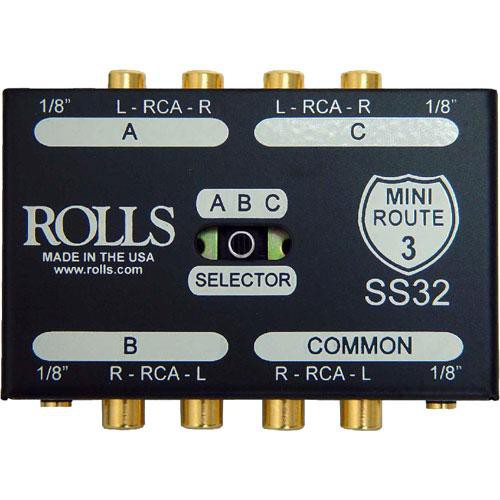 ROLLS SS32 MINI ROUTE 3 STÉRÉO / MONO Signal Interrupteur de commutation