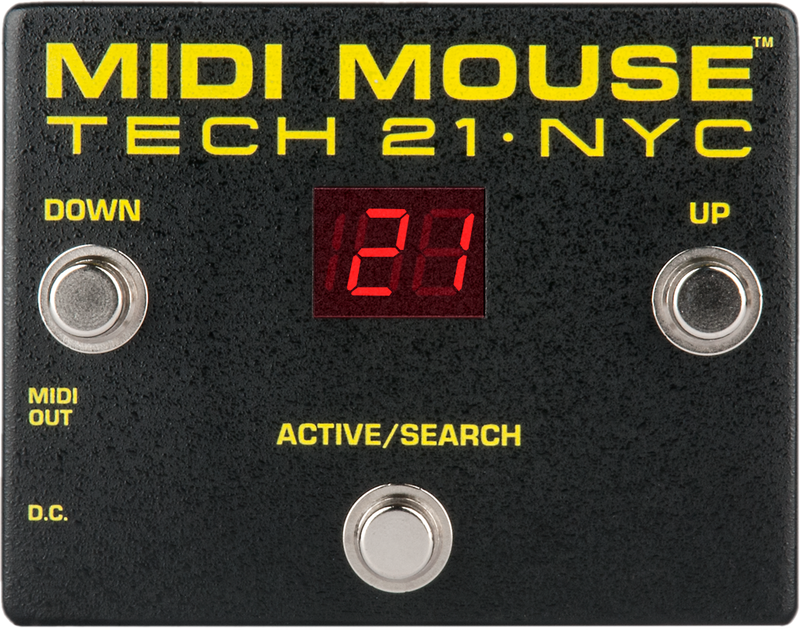 Tech 21 MM1 MIDI Mouse 3-button MIDI Foot Controller - Red One Music