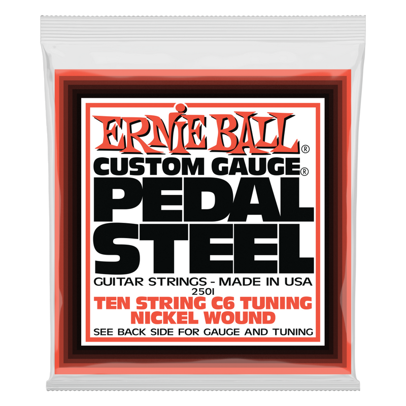 Ernie Ball 2501eb Pedal Steel 10-String C6 Tuning Nickel Wound Guitar Strings 12-66