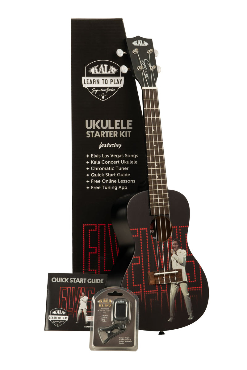 Kala LTP-C-ELV Learn To Play Elvis Viva Las Vegas Concert Ukulele Starter Kit