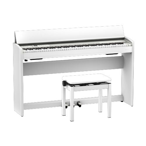 Roland F701 Digital Piano w/ Stand and Bench - White