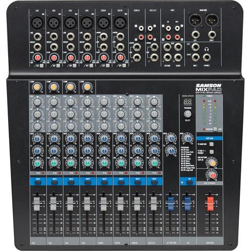 Samson Mxp144Fx Samson Mixpad Mxp144Fx 14-Channel Analog Stereo Mixer With Digital Effects And Usb - Red One Music