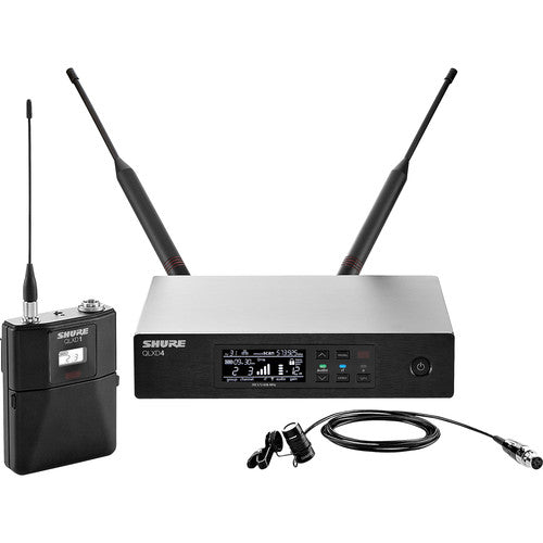 Shure QLXD14/84 Système de microphone cravate supercardioïde numérique sans fil (H50 : 534 à 598 MHz)