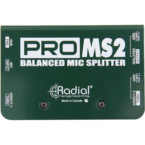 Radial Proms2 Passive Microphone Splitter - Red One Music