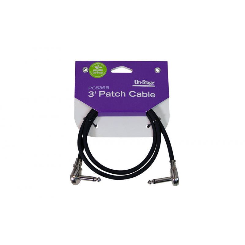 On-Stage PC536B Patch Cable with Pancake Connectors - 3'