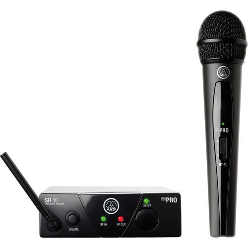 AKG WMS40MINI V.SETUS25D Mini Single Vocal Set Wireless Microphone System - Red One Music