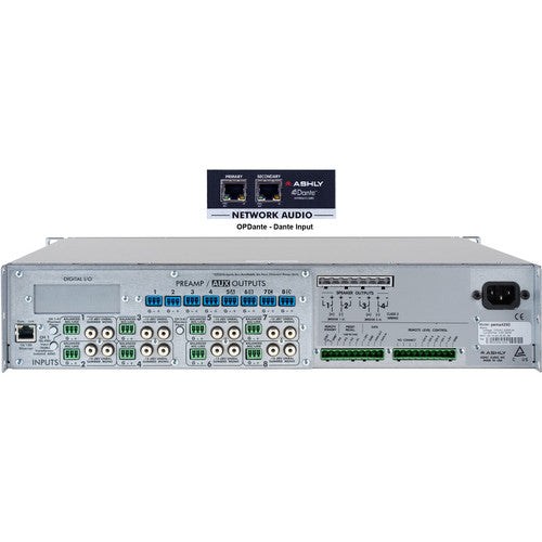 Ashly PEMA-4250.70 4-Channel 1000W Pema Network Power Amplifier with OPDante Card & Protea DSP Software Suite (70V)