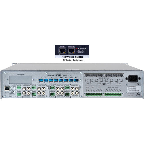 Ashly PEMA-8125.70 Amplificateur de puissance réseau Pema 8 canaux 1000 W avec carte OPDante et suite logicielle Protea DSP (70 V)