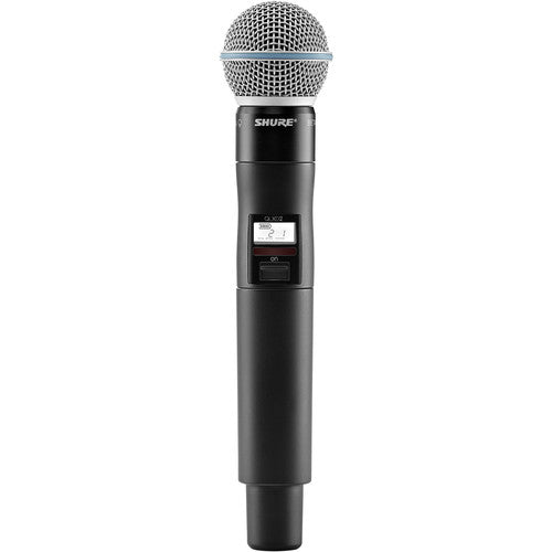 Shure QLXD2/B58A Digital Handheld Wireless Microphone Transmitter with Beta 58A Capsule (X52: 902 to 928 MHz)