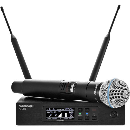 Shure QLXD24/B58 Système de microphone portable numérique sans fil avec capsule Beta 58A (X52 : 902 à 928 MHz)