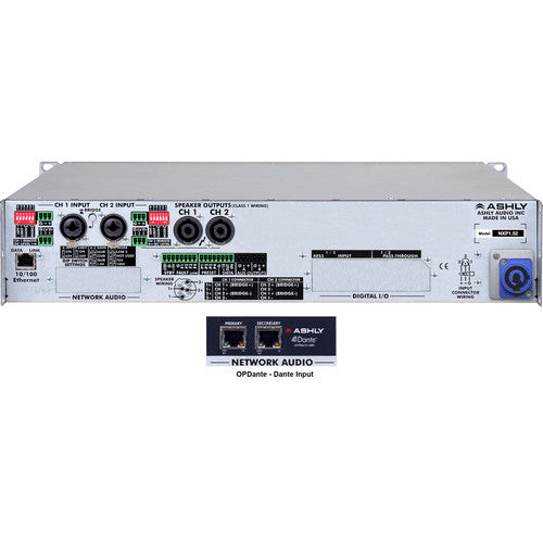 Ashly NXP1.52D Amplificateur de puissance réseau multimode 2 canaux avec suite logicielle Protea DSP et interface numérique Dante
