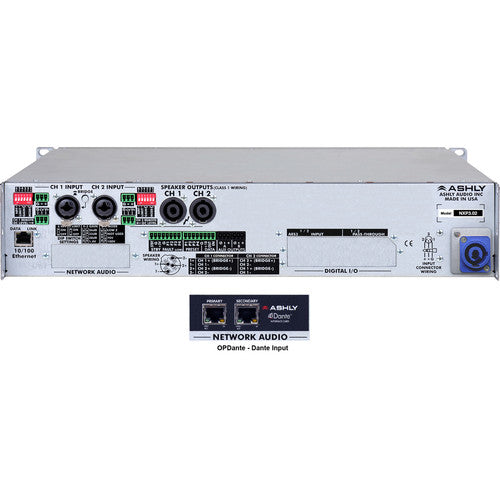Ashly NXP3.02D 2-Channel Multi-Mode Network Power Amplifier with Protea DSP Software Suite & Dante Digital Interface