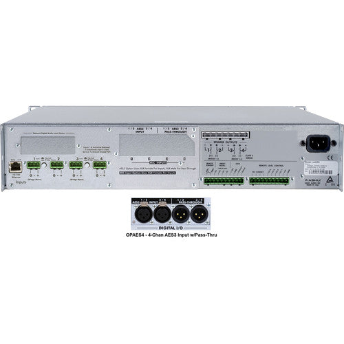 Ashly NE4250PED Amplificateur de puissance réseau 4 canaux 1 000 W avec suite logicielle AES3 et Protea DSP (Low-Z)