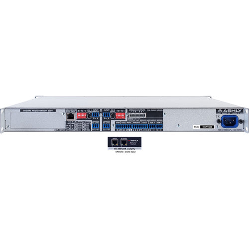 Ashly NXP1502D 1U Amplificateur de puissance réseau multimode 2 canaux avec suite logicielle Protea DSP et interface numérique Dante