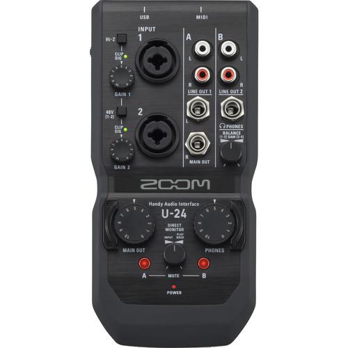 Zoom U-24 Handy 4-In4-Out Audio Interface - Red One Music