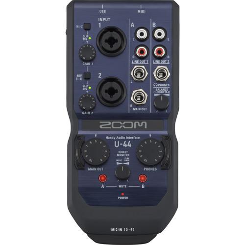 Zoom U-44 Handy 4-In4-Out Audio Interface - Red One Music