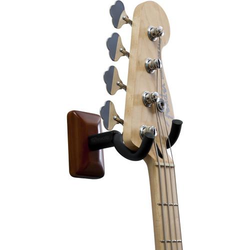 Gator Gfw-Gtr-Hngrmhg Wall-Mounted Guitar Hanger With Mahogany Mounting Plate - Red One Music