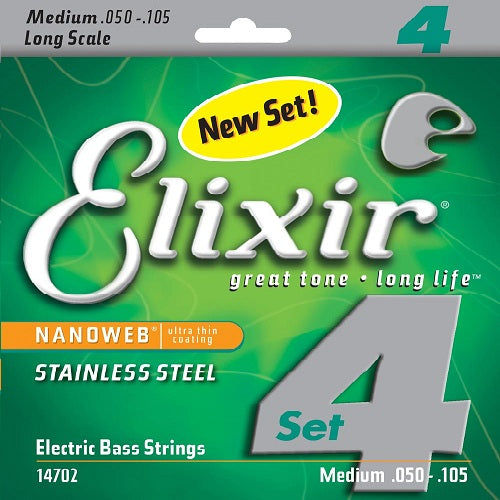 Elixir Elecbass String 14702 Scale 50-105 - Red One Music