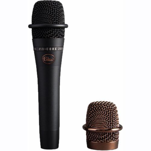 Blue Encore 200 Microphone Encore 200 Active Dynamic Handheld Vocal Microphone Black - Red One Music
