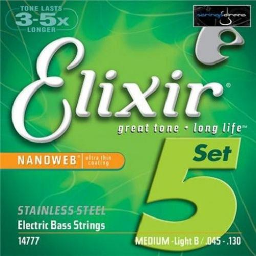Elixir Elecbass 5-String 14777 045 065 085 105 130 - Red One Music