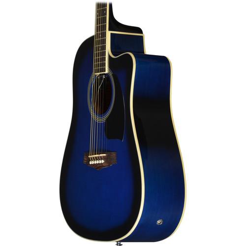 Ibanez Pf15Ece-Tbs Transparent Blue Sunburst Acoustic Guitar - Red One Music