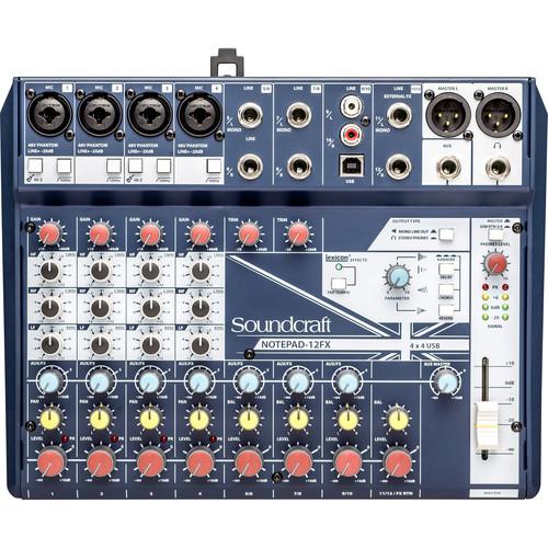 Soundcraft Notepad-12FX Analog Mixing Console - Red One Music