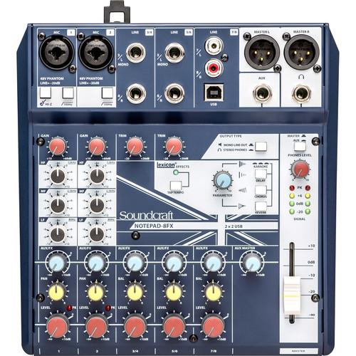 Soundcraft Notepad-8FX Analog Mixing Console - Red One Music