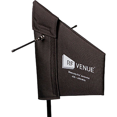 RF Venue DFINB Diversity Fin Antenna with Wall-Mount Bracket for Wireless Microphone Systems (Black, 470 to 698 MHz)
